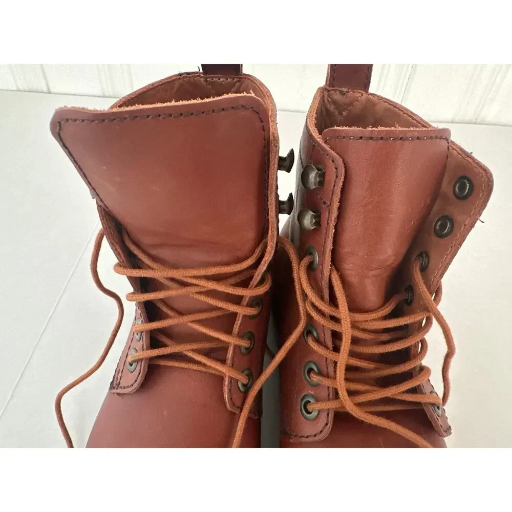 Patina / Portland Leather Goods Men's Breaker Boot Cognac Leather Size 8 (EU 41)